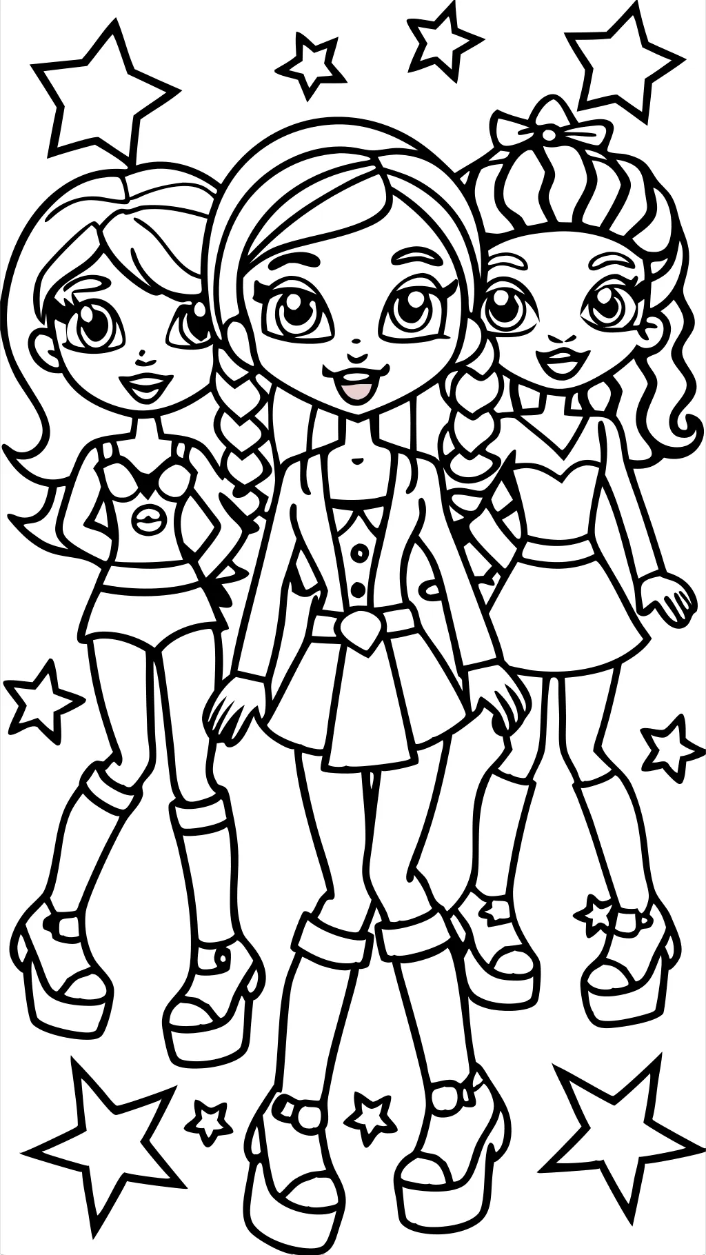 coloriage de poupées bratz